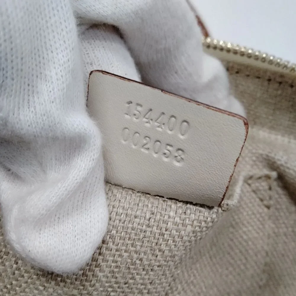 Authentic Gucci White Leather Web Strap Small Hobo Messenger Bag Clutch Ex+ - Picture 9 of 9